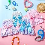 4 Pieces Dog Dresses Dogs Puppy Clothes Summer Princess Pet Dresses Girl Female Doggie Tutu Skirt Apparel for Chihuahua Yorkies Pup Cat Outfit(Small) - Image 3