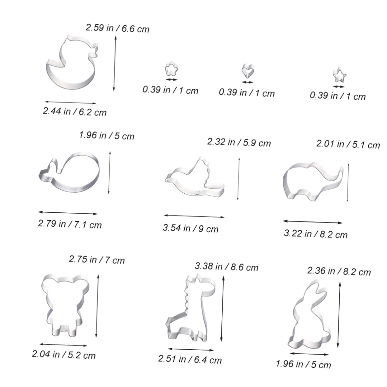 COLLBATH 30 Stk Ausstechformen Kuchen Sternkeks tierische Kekse Ausstecher für Kinder Tierschablonen keksform ostern easter cookie cutters keksbackformen Keksausstecher aus Edelstahl Silver