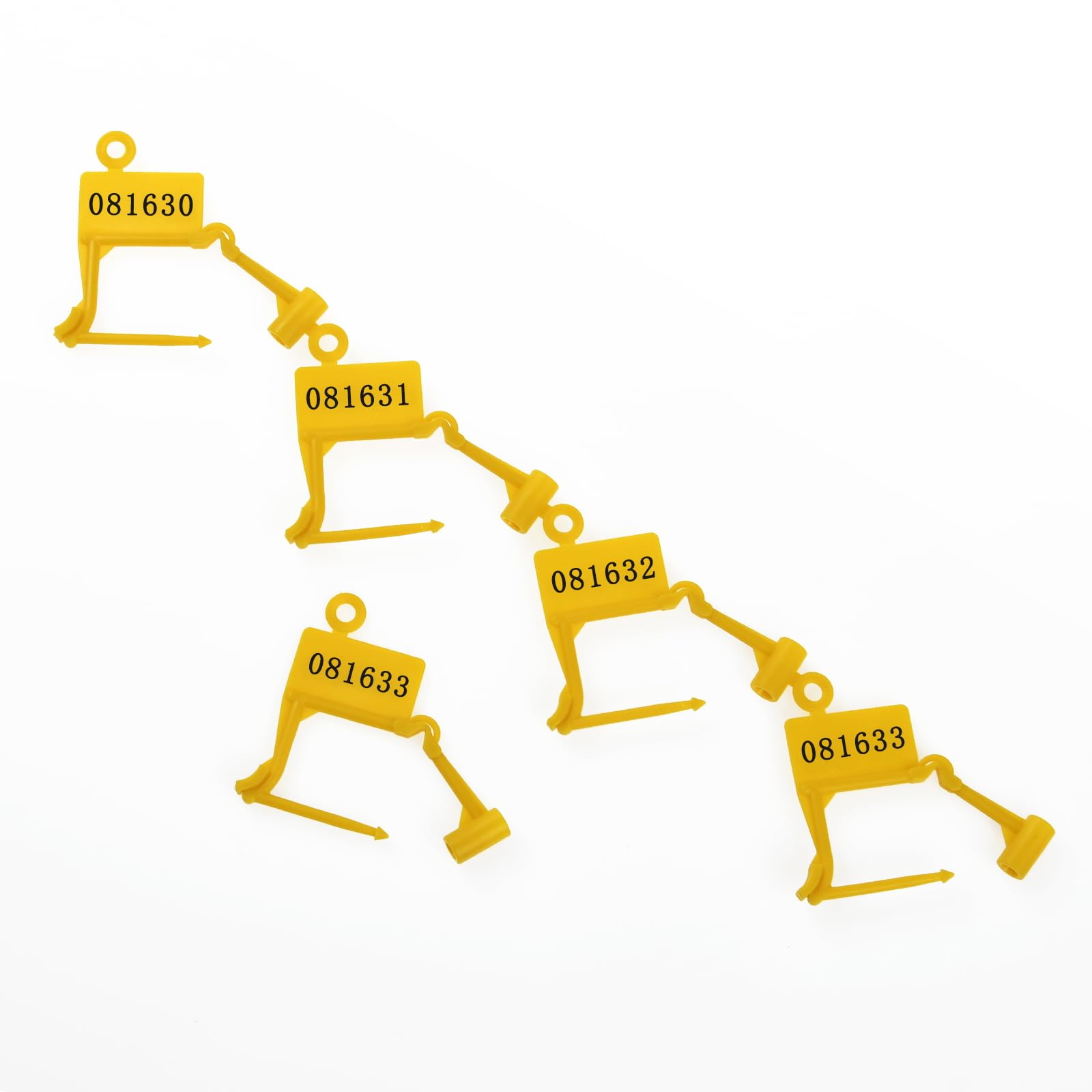 100pcs Plastic Padlock Seals Disposable Self-Locking Plastic Tags Numbered Tamper Proof Security Padlock Seals for Luggage, Document Bag,