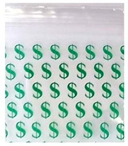 PLASTIC ZIPLOCK BAGGIES Cartel pequeño de plástico con Cierre de Cremallera, 1000 x 1 x 1 Pulgadas