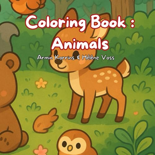 Coloring book : Animals from around the world: Coloring book for kids 3+