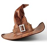 Srnede Halloween Witch Hat Witches Hats Brown Women Adult Wizard Men Costume Cosplay Party Girl Wide Brim Pointed Accessory