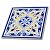 3dRose Single Victorian Art Nouveau Tile Design in Blue and Yellow - Ceramic Tile, 12-Inch (ct_219318_4)