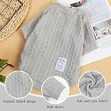 Winmany Pullover für kleine und mittelgroße Hunde und Katzen, Rollkragenkleidung, Chihuahua, Yorkie, Welpen, einfarbig, Grau, Größe M