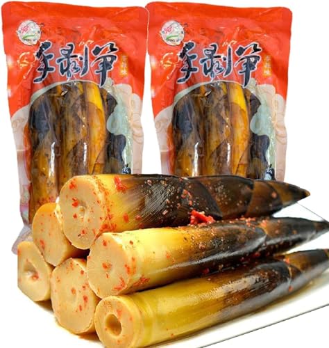 新笋 即食手剥笋 ?袋即食 手で皮をむいたタケノコ 新鮮なタケノコ スナック菓子 竹子嫩芽笋 唐辛子 インスタントタケノコ 零食 細かく刻んだタケノコ 中華食材 辛くて酸っぱいスナック 500g/袋 (スパイシー-2袋)