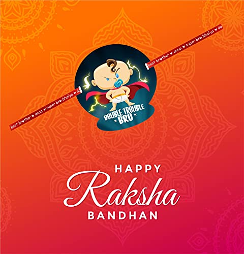 Image of TheYaYaCafe Little Bro Printed Rakhi for Baby Brother | Rakshabandhan Baby Bro Rakhi