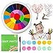 Kit de Peinture au Doigt, Gvoo 25 Couleurs Peinture Doigt Lavable Non Toxique, Peinture Enfant Jouet de Dessin de Doigt avec Tablier Sceau pour Maternelle Dessin Artisanat Cadeaux
