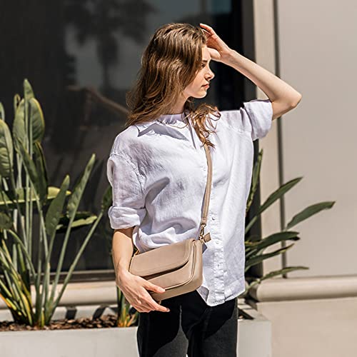 Image of EVVE Small Crossbody Bags for Women Trendy Flap Saddle Purses with Tassel Vegan leather Shoulder bag