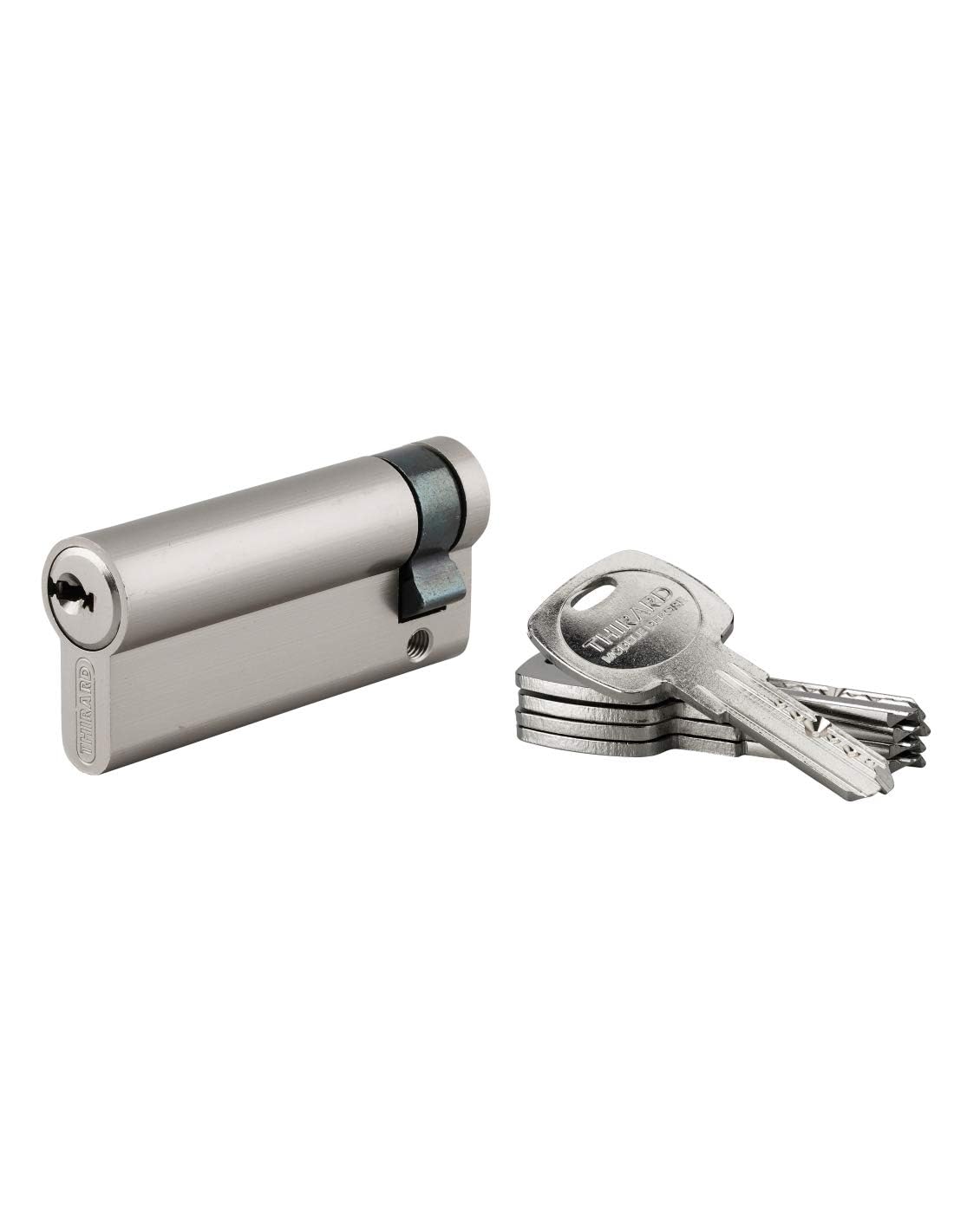 Demi-cylindre anti-perçage Thirard 60x10 mm haute sécurité à 5 clés