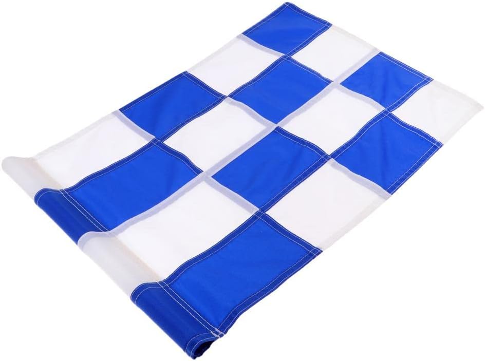 Improve Your Putting Skills with Premium Golf Green Flag- Nylon Material, Easy to Mount, for Golf Putting Green Marker - 20.08 x 13.78 inch - Choose Your Color - Replacement - Blue + White, 51 x 35cm