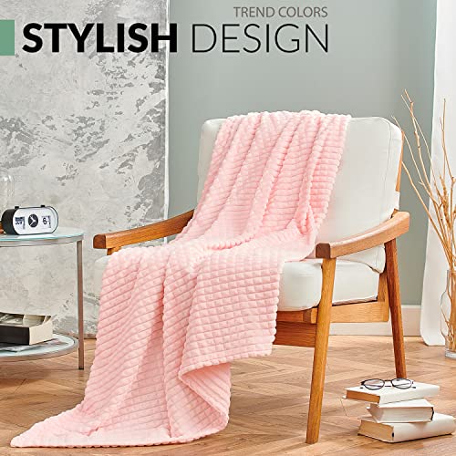 Green Orange Fleece Throw 50”X60” Blanket For Couch – 50X60 For Adult And Kids, Lightweight, Light Pink – Soft, Plush, Fluffy, Warm, Cozy – Perfect For Bed, Sofa #TOP1