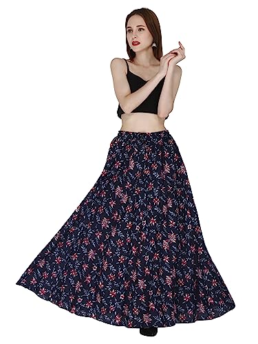 Image of Sttoffa Cotton Printed Women Wear Maxi Long Skirt 40 inch inch Full Length