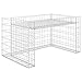 Produktbild vidaXL Rasenmäher Garage mit Hochbeet Gabione Unterstand Carport Überdachung für Mähroboter Rasenroboter Robotermäher 110x80x60cm Stahldraht