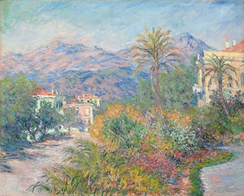 Impressions d'art mural Voie romaine à Bordighera Monet toile vintage de haute clarté