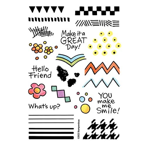 Spellbinders Stampendous FransFormer™ Geo Prints Clear Stamps, Grey - Image 3