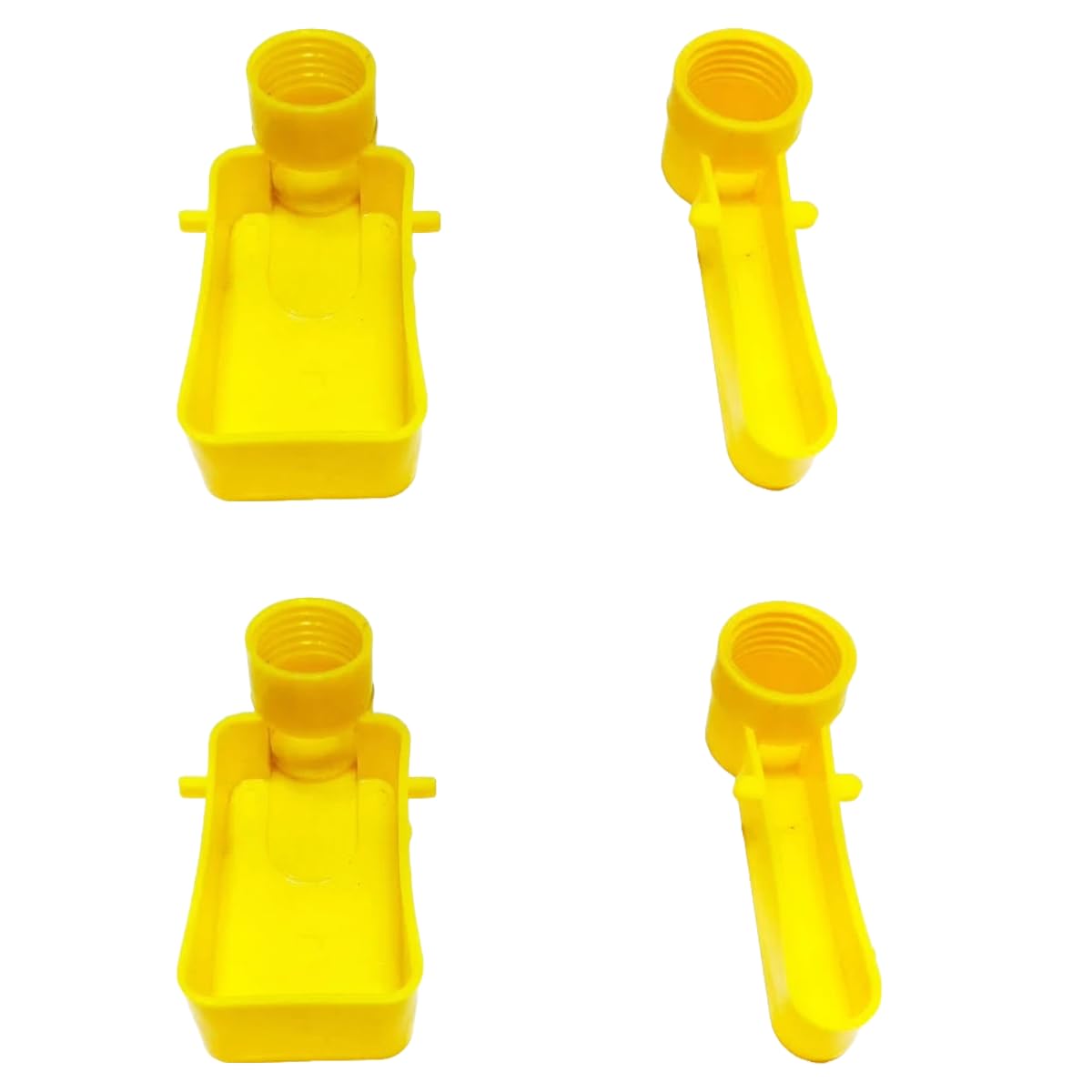 Pets Pro Birds Food Feeder & Drinker | Bottle Connectors (Pack of 4) Plastic, Plastic, Made in India | Bottles Not Included