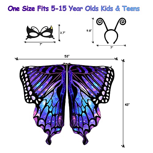 Disfraz de Mariposa Halloween para Niñas con Capa y Antena miniatura 6