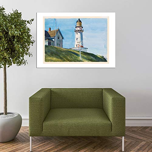Affiche Edward Hopper Lighthouse at Two Lights II poster déco murale mat - 7
