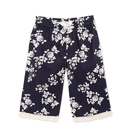 Image of Cherry Crumble California Kids Girl's Ups-a-Daisy Sleepwear Cotton Nightsuit (CTWS-GNSUIT-6206NBLU Navy Blue)