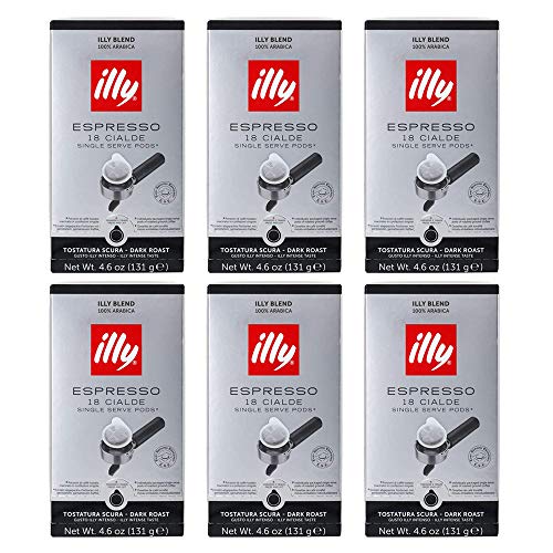 illy Intenso E.S.E. Pods , Dark Roast, 100% Arabica Coffee, All-Natural, No Preservatives, 18 Count - //coolthings.us