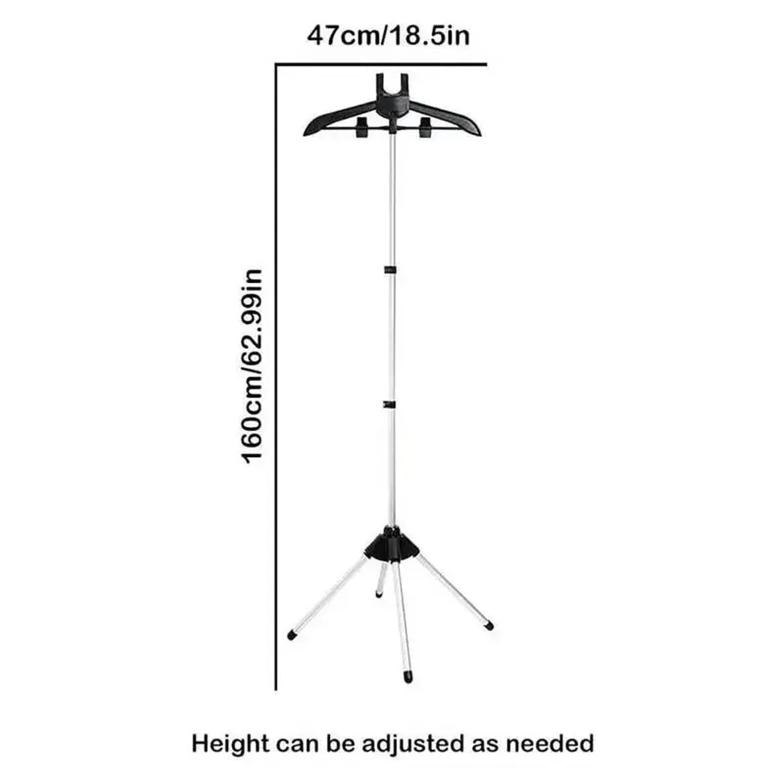 Supporto per ASSE da Stiro Porta ASSE da Stiro Regolabile Stendibiancheria telescopico Verticale in Tessuto for Appendere Il Ferro da Stiro in Piedi(Grey)