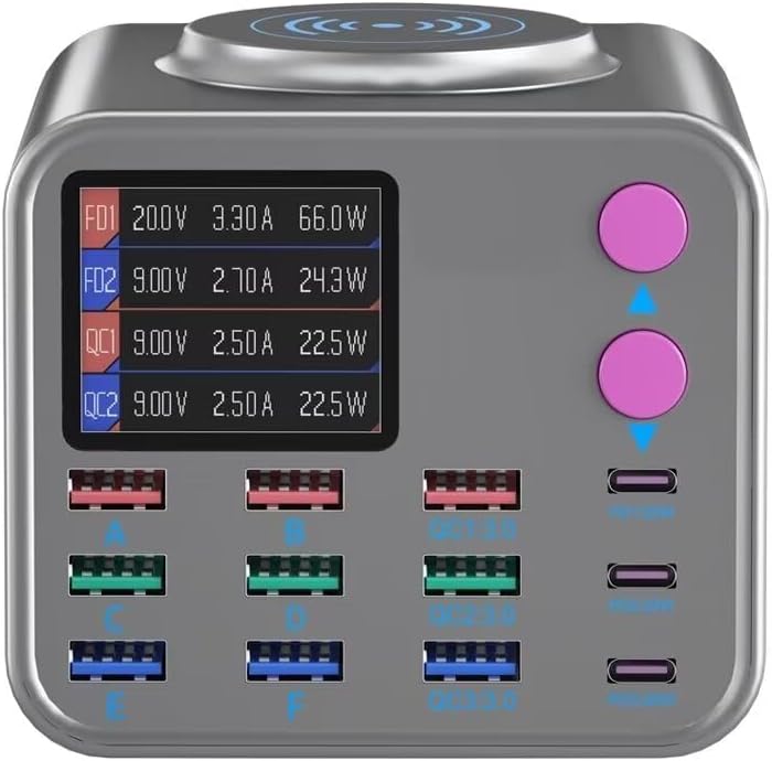 300W 24V/12.5A Desktop Fast Charging Station for Computers, Phones, and Tablets Fast Charging