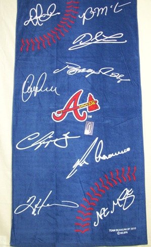 Serviette de bain Atlanta Braves avec finition signature haut de gamme