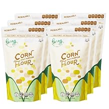 Yellow Corn Flour 14 Oz x 6 Pack - Vegan, Non-GMO, Made In USA, Gluten-Free - Cornflour for Mexican Dishes, Bread, Muffins, Cakes, Tortillas, Pupusas & Bakery
