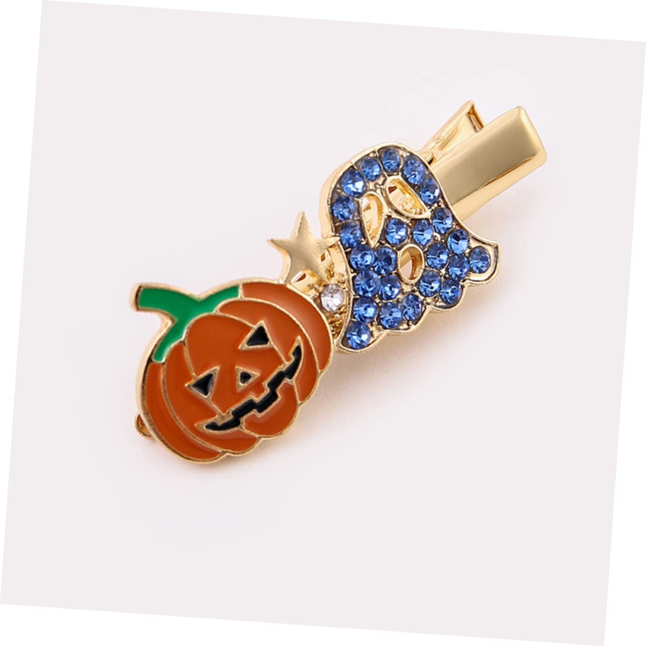 FRCOLOR 4 Sets Einzigartige Halloween-haar-accessoires Gothic Kürbis-haarspangen Geister- Strass Haarspangen Top-clip für Das Haar Modisch und 2 Stück * 4