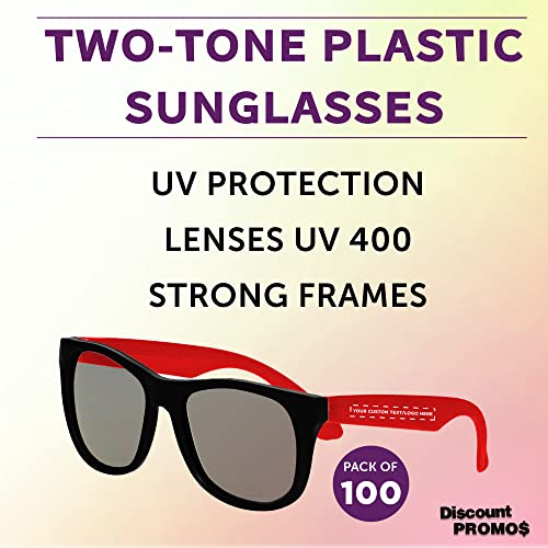 DISCOUNT PROMOS Bulk Sunglasses Pack, Plastic Party Favor Vintage Wayfarer Style for the Beach for Adults3