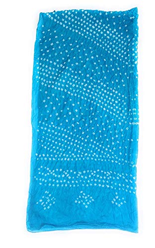 Image of PK HUB Women's Jaipuri Rajasthani Bandhani Dupatta | Art Silk Bandhej Dupatta with Gota Patti Work & Tassels (Free size)