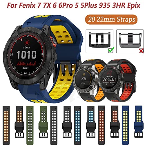 Correa Garmin Fenix 7 y Epix de silicona reforzada de alta duración 2