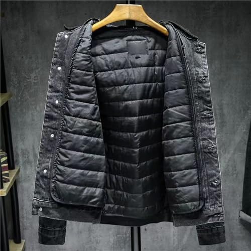 Men's Fleece Hooded Denim Jackets Slim Fit Winter Hoodie Jean Jacket Lined Thicken Trucker Cowboy Coats2