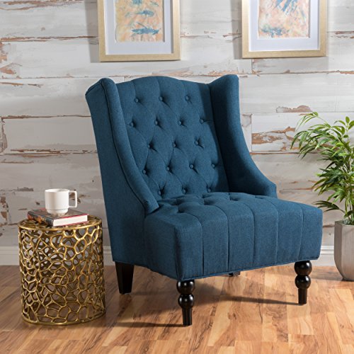 Christopher Knight Home Toddman High-Back Fabric Club Chair, Dark Blue #TOP1
