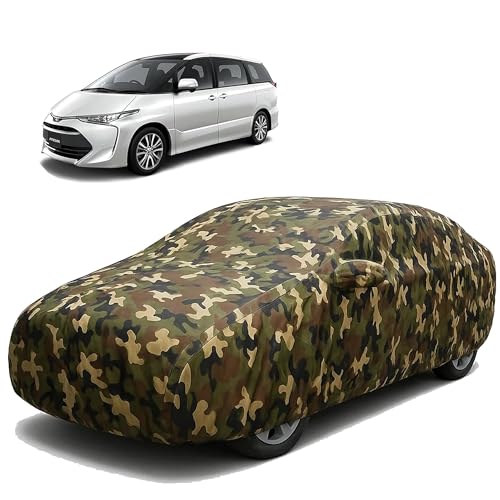 Image of Sulfar 100% Waterproof Car Body Cover for Toyota Previa - Triple-Stitched Dustproof UV, Heat & Rain Protection with Mirror Pockets, Full-Bottom Elastic & Free Storage Bag - All-Weather Indoor Outdoor