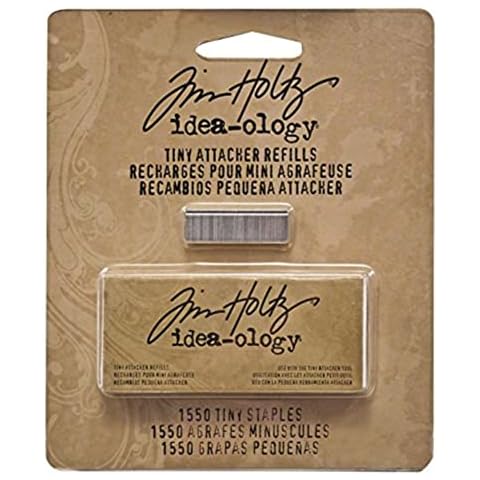 Tim Holtz Idea-ology Metal Tiny Attacher Refills, Box of 1550 Staples, .25 Inches, TH92801 Cover
