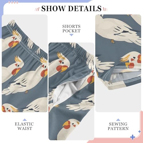 Pajama Pants Birds Parrots PJ Bottoms Sleepwear Lounge Sleep Pant with Pockets4