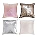 O BOSSTOP 4 PCS Sublimation Blanks Reversible Sequins Pillow Cases 16 x16 inches Magic Mermaid Flip Sequin Pillow Cases Make Your Own Personalize Pillow Cover