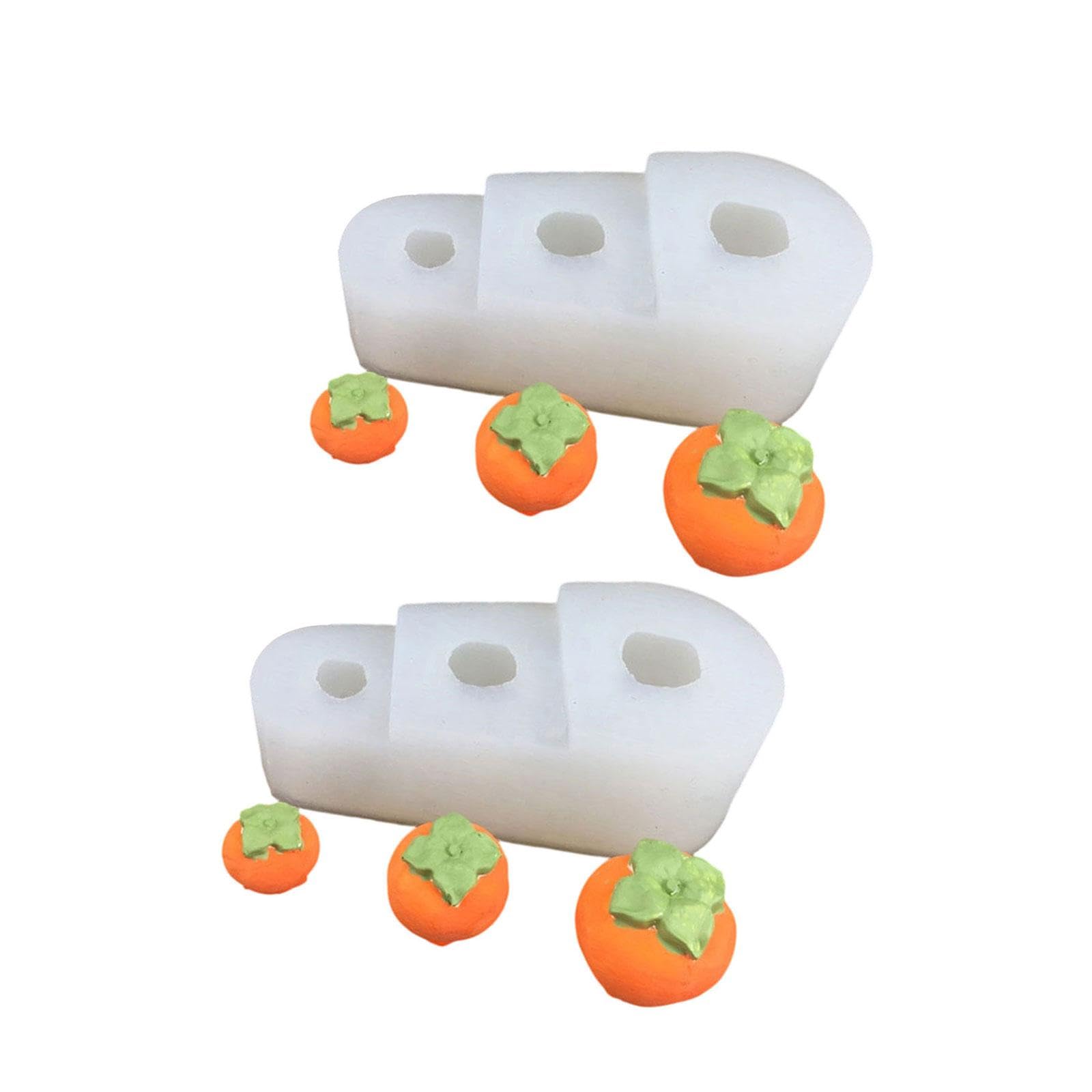 Oxxggkao 2Pcs 3-Cavities Fruit Silicone Cake Mold Multipurpose Silicone Mold for Candy Chocolate Soap Making Epoxy Resin Chocolate Cast Elastomer