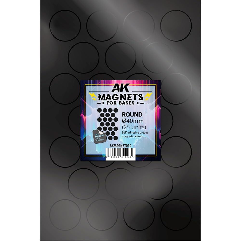 Ak Interactive Ak Magnets For Bases Akmagnet010 Round 40 (25Pcs)