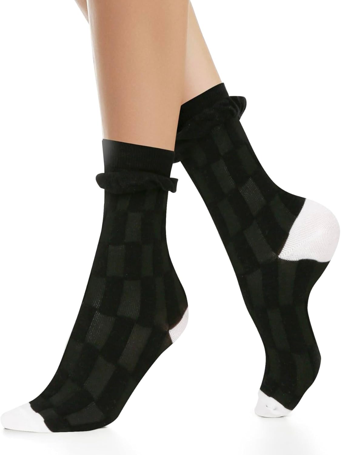 Benefeet Sox Womens Fun Patterned Crew Socks Gilrl Novelty Cute Cotton Casual Socks Colorful Checkered Argyle Dress Sock - Image 6