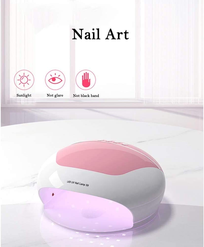 Lampada per Unghie, Essiccatore for Unghie Gel 110W Lampada UV for Smalto con 4(Pink)
