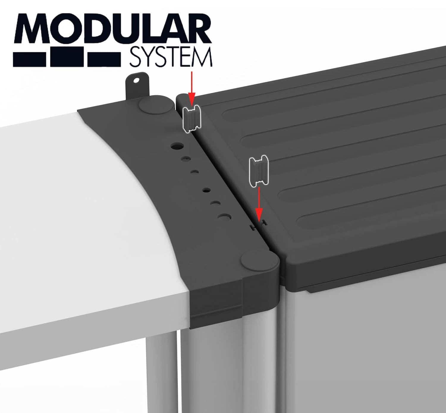 BuyStar Armadio Basso 2 Ante da Esterno 68x40x85h cm Ripiano Interno Maniglie Sistema a Incastro Senza Viti Idrorepellente