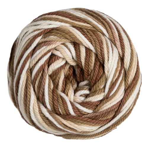 Image of Knit Picks Dishie Multi Worsted Weight 100% Cotton Yarn for Crocheting | 100g of multicolor variegated yarn in Coffee Shop color for dishcloths, machine washable.