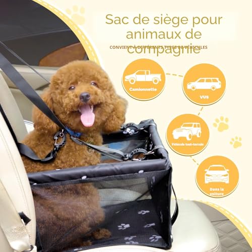 Flagest Panier Chien Voiture Pliable, Siège Auto Chien – vue 4