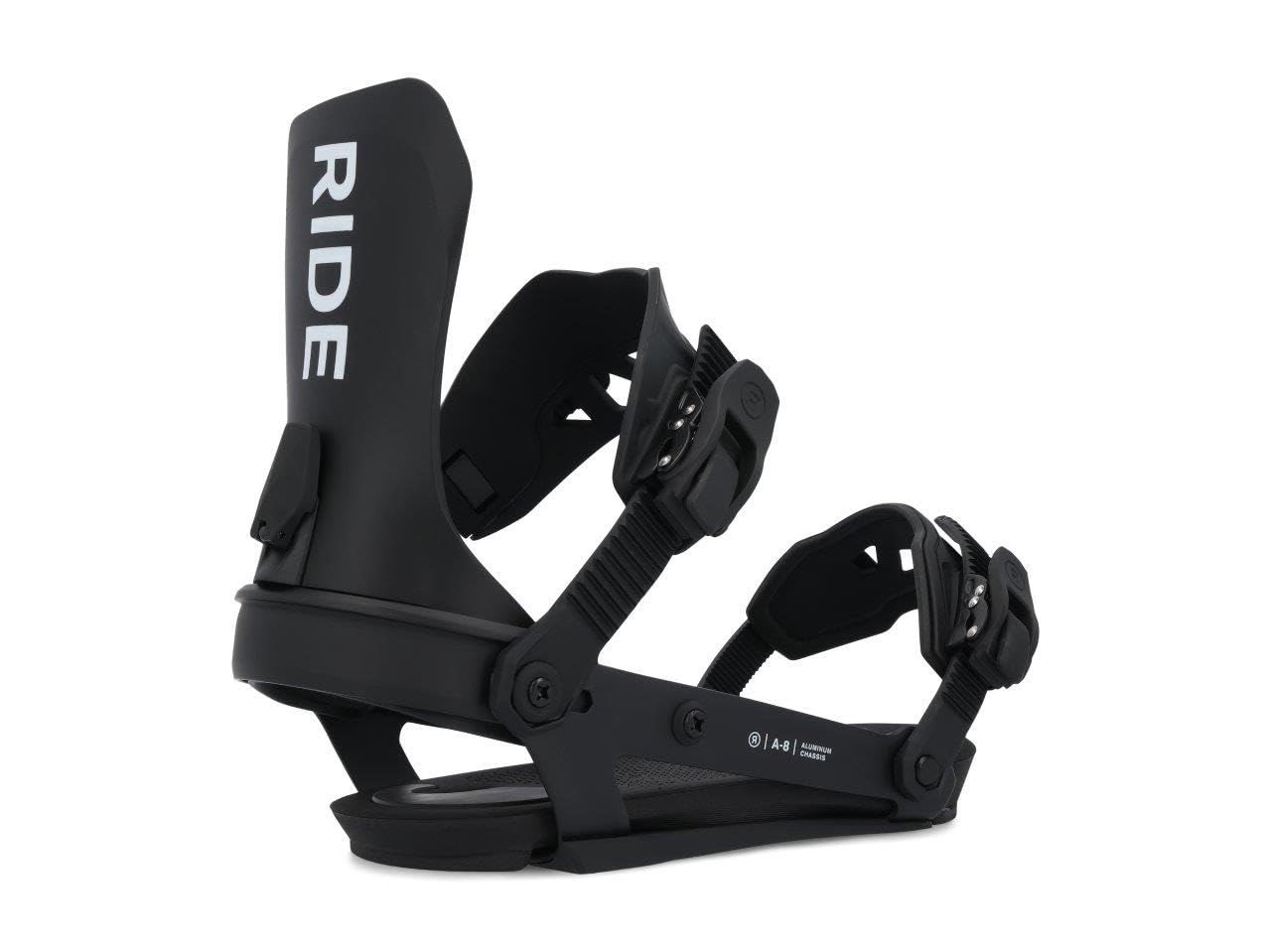 Amazon.com : Ride A-8 Unisex Snowboard Bindings, Black, S: M (4-8) / W (5-9) : Sports & Outdoors