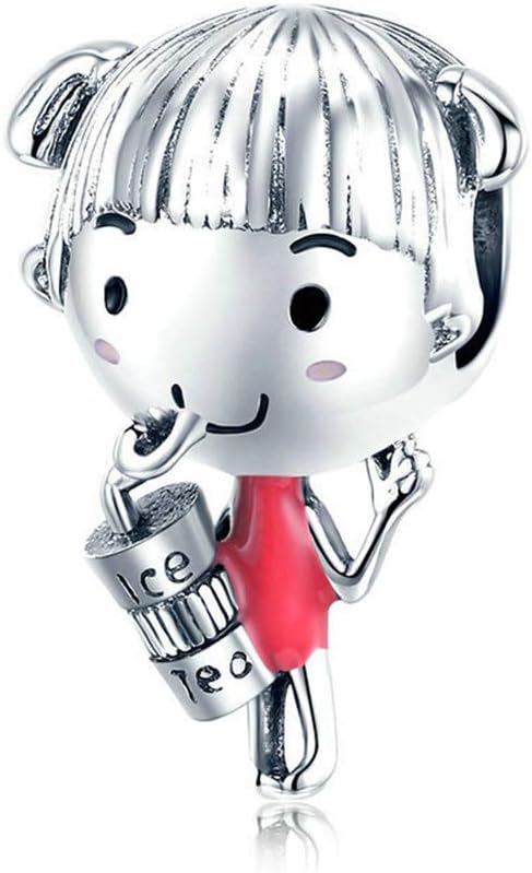 Girl Charm 925 Sterling Silver Child Charm Boy Charm Anniversary Charm Birthday Charm for Pandora Charm Bracelet (Girl A)