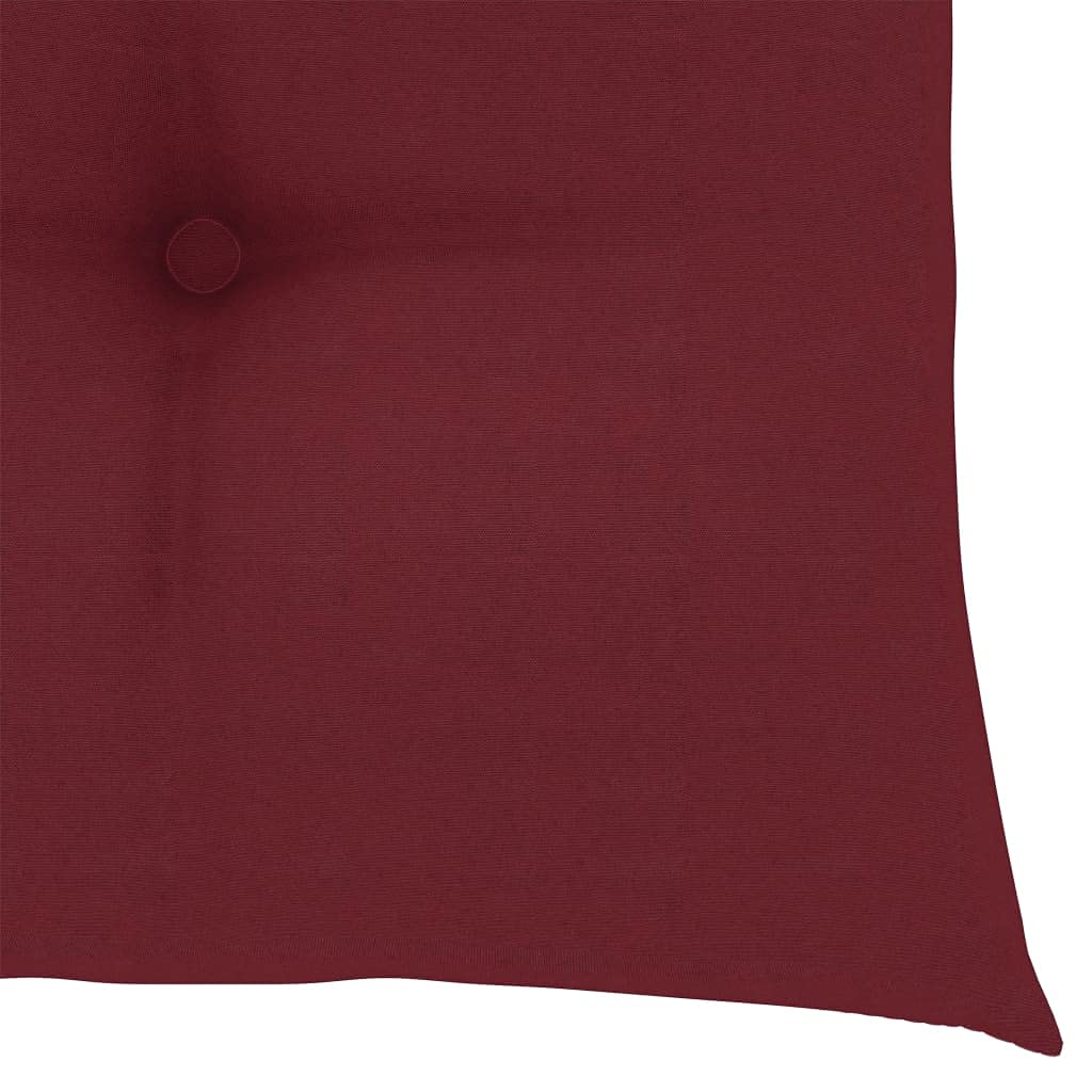 vidaXL Chaises Pliantes avec Coussins Rouge vin, 4 pièces,