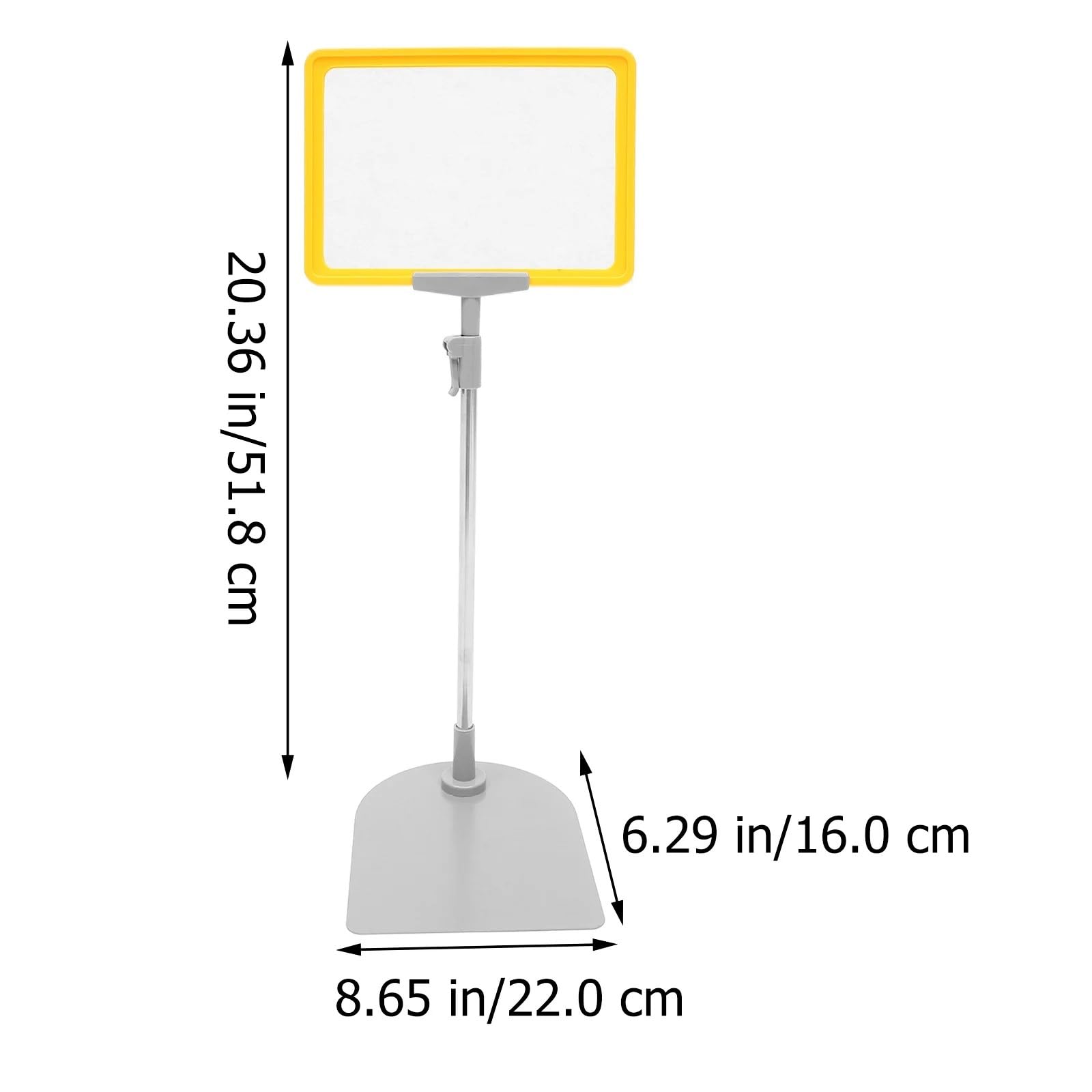Soporte de clip para carteles, 2/4 piezas, tablero de exhibición de precios, estante de compras, soporte de carteles de plástico, soporte multifunción (amarillo, 4 piezas)