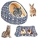 Tapis de lit pour cochon d'Inde, cachette pour furet, lapin, rat, cage de chinchilla (ensemble C)